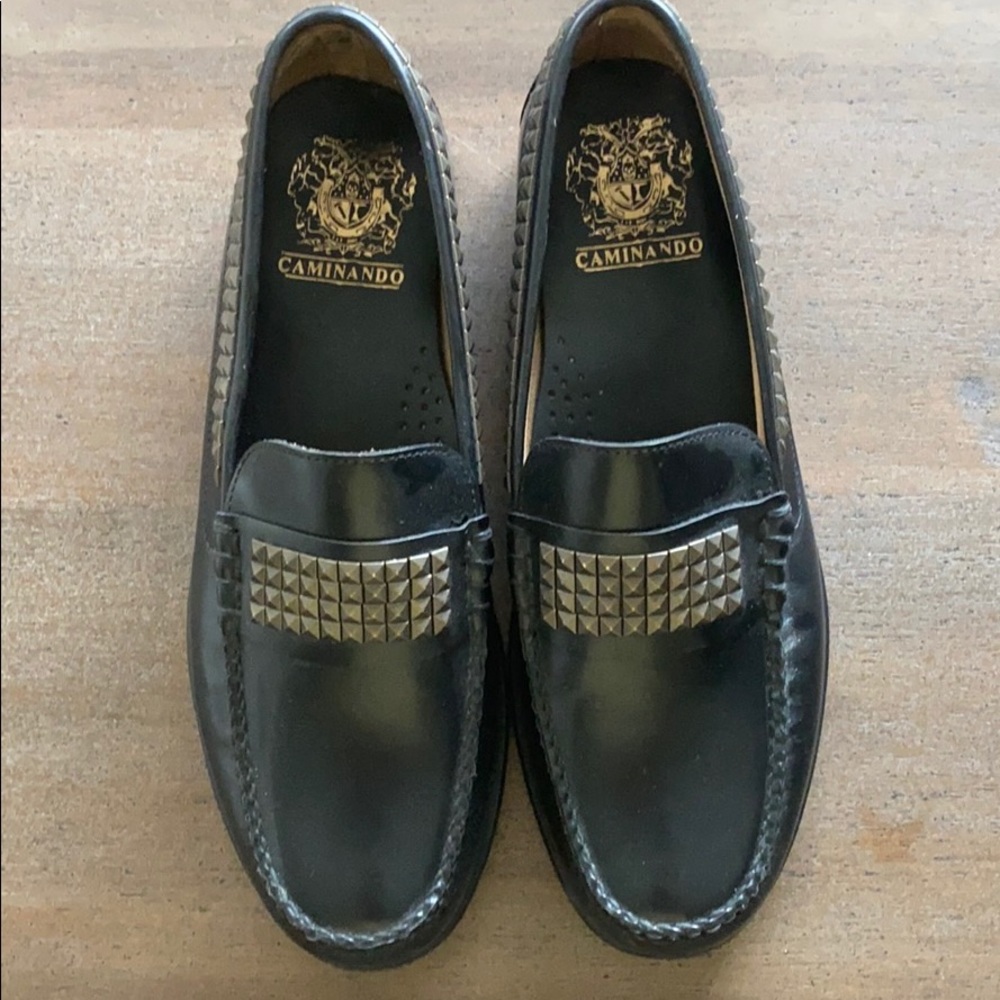 Men’s Black Leather Stuffed Loafer
